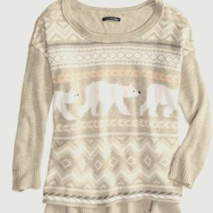 American Eagle Polar Bear Knit Nordic Sweater